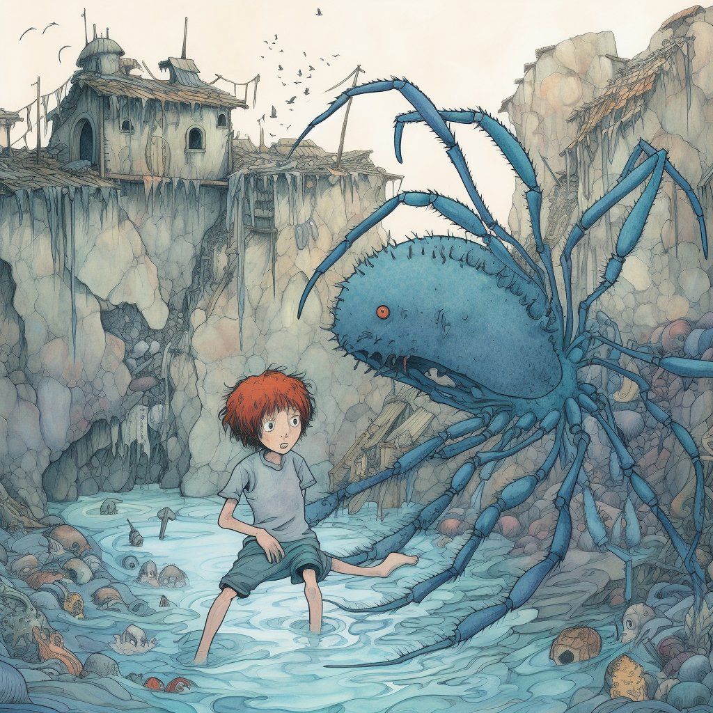 THE SEA SPIDER AND THE BLUE HAIRED BOY